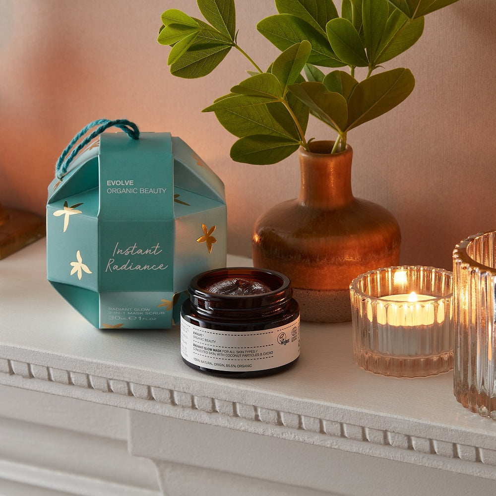 Instant Radiance gavepakke maskeskrubb